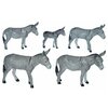 Набор фарфоровых фигурок KLIMA Ослик, серый, 5шт, 8см (Франция) - изображение
