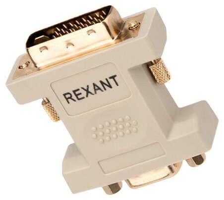 Переходник/адаптер REXANT VGA - DVI-I (17-6821), 1 шт, белый/черный