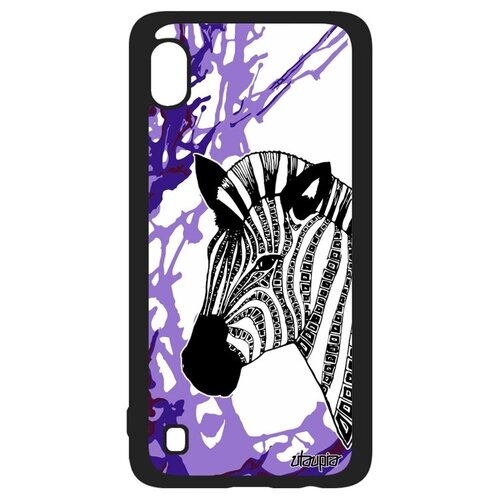 фото Противоударный чехол на смартфон // galaxy a10 // "зебра" zebra саванна, utaupia, фиолетовый