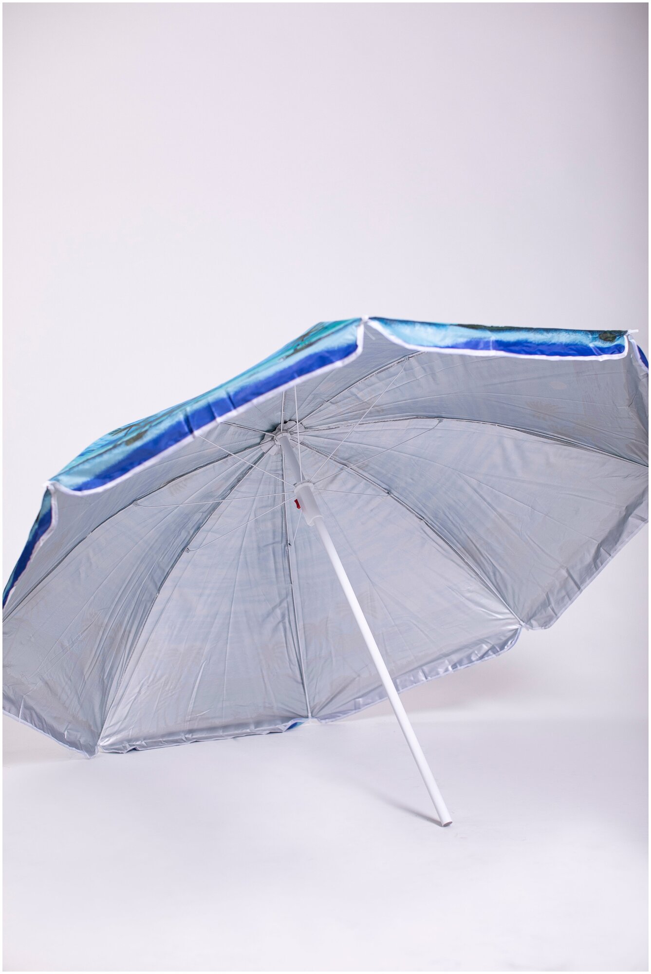 Зонт пляжный, солнцезащитный 1.55 м 8 спиц, . Материал купола плащевка. - фотография № 5