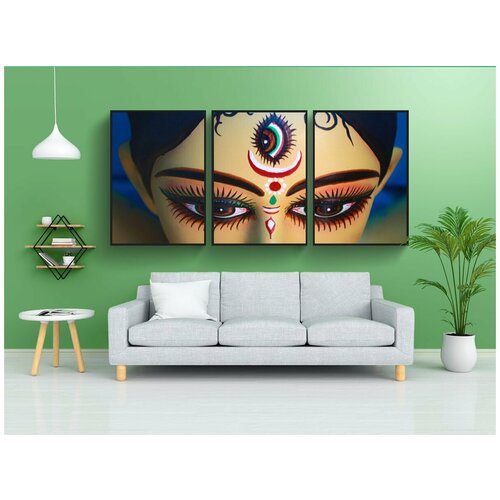 фото Набор модулных постеров для интерьера "дурга пуджа, колката, индия" 60x90 см. в тубусе, без рамки lotsprints