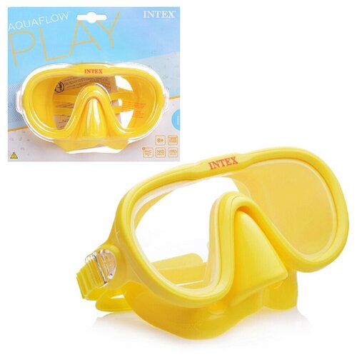 маска для плавания маска для плавания intex 55916 sea scan swim masks 8 фиолетовый Маска для подводного плавания Морской обзор желтая (от 8 лет) Intex 55916