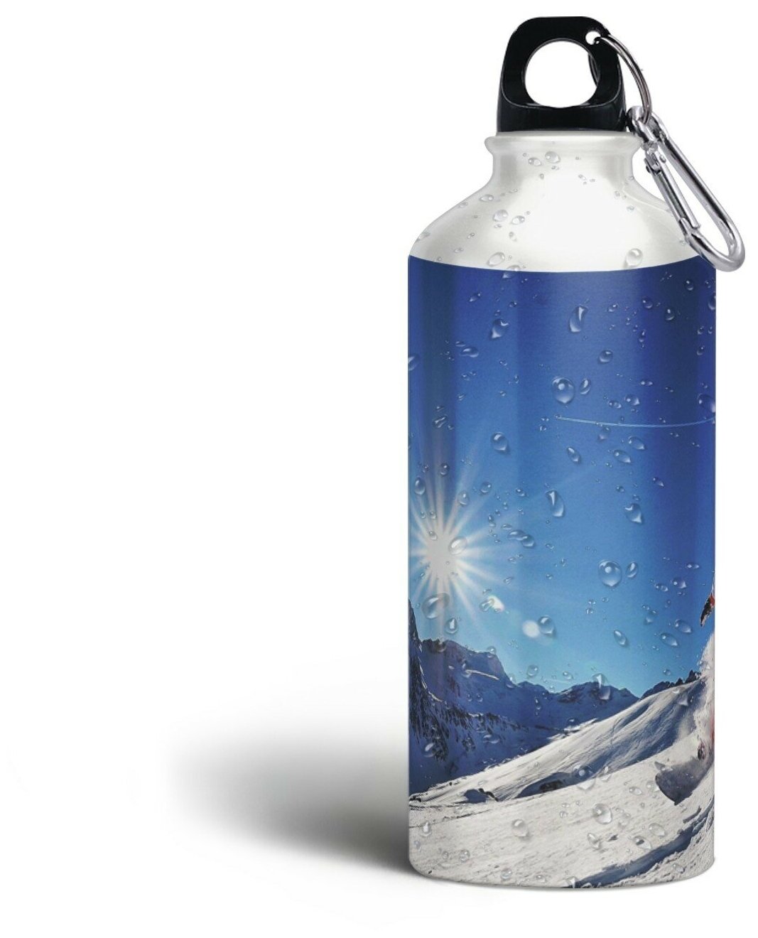 Бутылка спортивная/туристическая фляга Спорт горные лыжи - 416