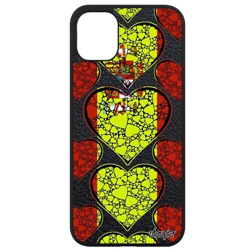 фото Защитный чехол для смартфона // iphone 11 // "флаг испании с сердцем" страна патриот, utaupia, цветной