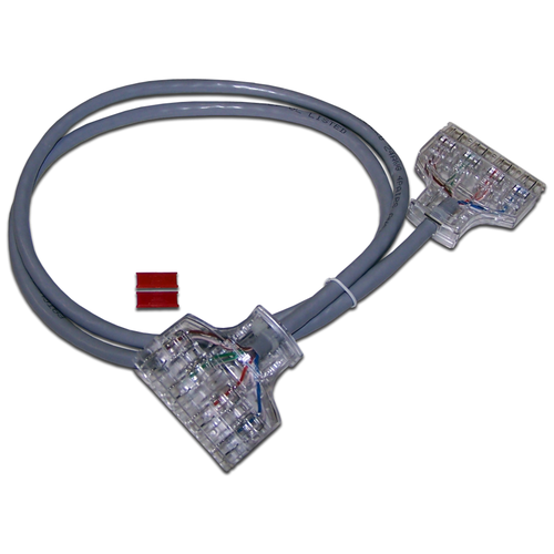 Патч-корд Lanmaster LAN-P4 S-110 (P4) - S-110 (P4) CAT5e U/UTP, 1 м, 1 шт., серый