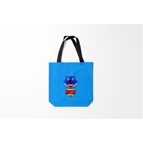 фото Сумка-шоппер / 40х40 см / геймерам / brawl stars stars. leon burnettie