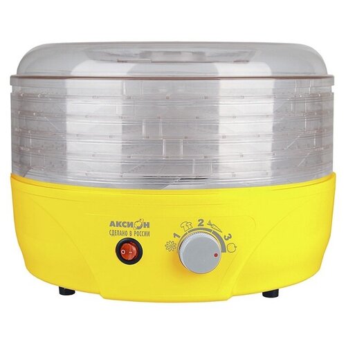Электрическая сушилка для овощей и фруктов Аксион Т33 5 поддонов желтая 606100₽