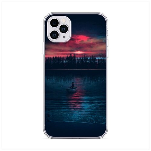 фото Силиконовый чехол "лодка в закате" на apple iphone 11 pro / айфон 11 про case place