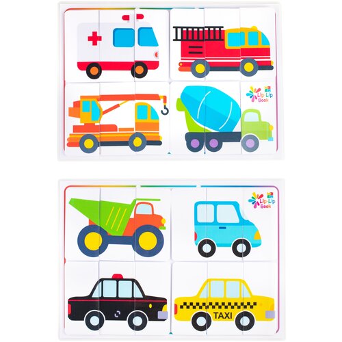 Купить Развивающая игра - пазл на липучках Машинки для малышей от Lip-Lip Book