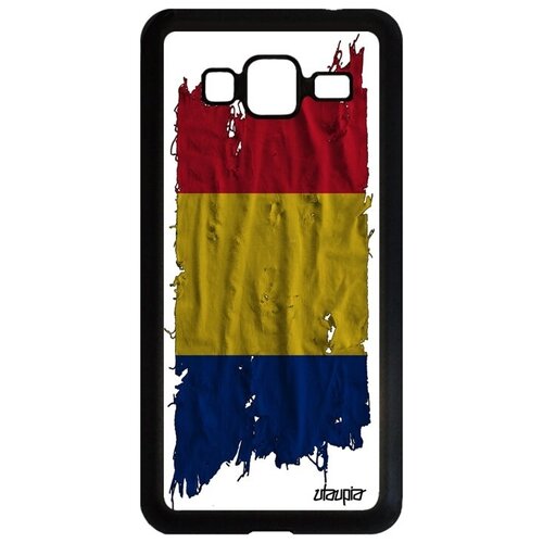 фото Защитный чехол на мобильный // samsung galaxy j3 2016 // "флаг румынии на ткани" стиль государственный, utaupia, белый