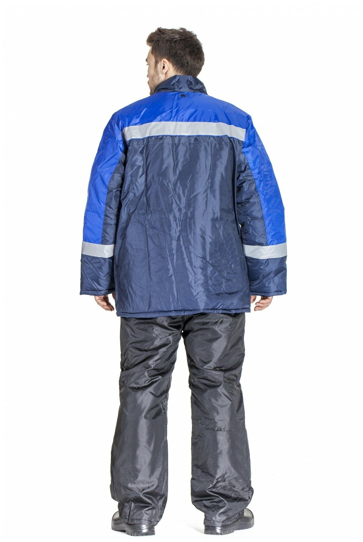 Куртка зимняя "Стандарт" синяя с васильковым. Размер:112-116. Рост:170-176