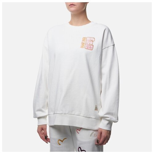 фото Женская толстовка evisu zip-up daruma & fortune-cat printed белый, размер m