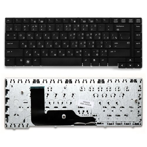 Клавиатура для ноутбука HP Probook 6455b 6440b 6445b 6450b Series Плоский Enter Черная без рамки PN V103126BS1 135200₽