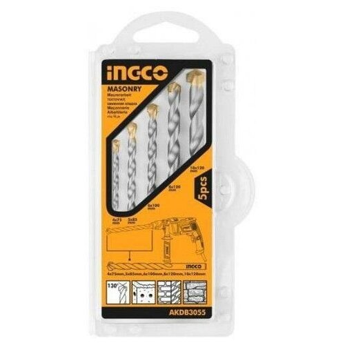 Ingco Набор сверл по бетону 5шт INGCO AKDB3055 353₽
