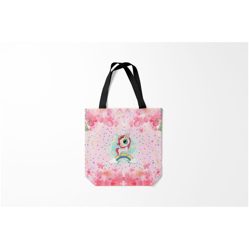 фото Сумка-шоппер / 40х40 см / девушкам / милые создания милый единорог burnettie