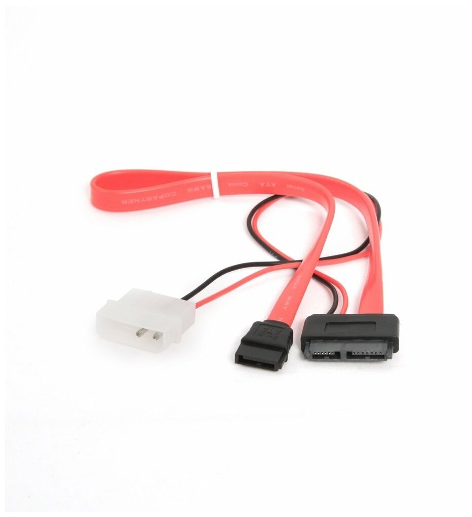 Кабель Combo Slim, mini SATA Cablexpert CC-SATA-C3, molex+SATA/miniSATA, 6pin+7pin