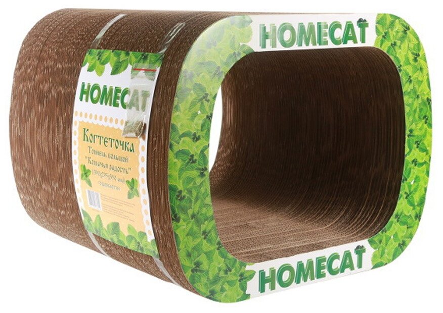 Когтеточка для кошек Homecat Тоннель Кошачья радость картон 39*29.5*35см - фото №1