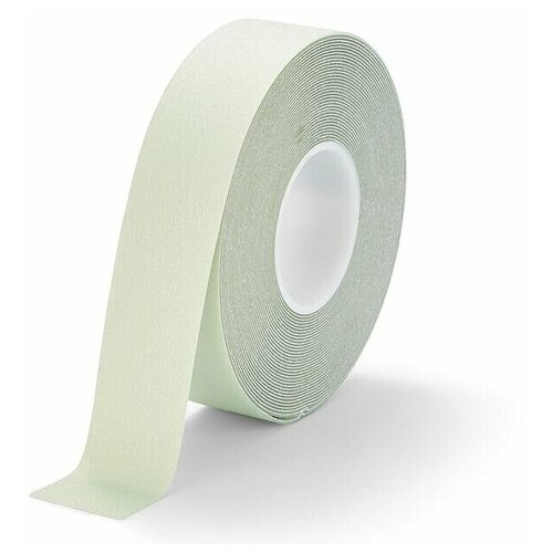 Противоскользящая фотолюминесцентная лента Anti Slip Tape, крупная зернистость 60 grit, размер 50мм х 18.3м, цвет салатовый, SAFETYSTEP