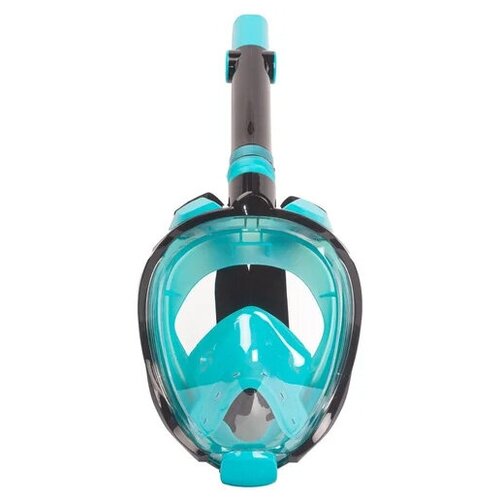 Sargan Маска полнолицевая для сноркелинга Galaktica Premium L-XL, черный/бирюзовый/бирюзовый