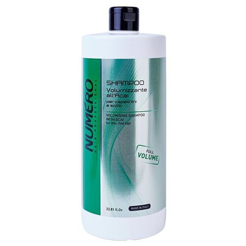 Brelil Professional шампунь Numero Volume для придания объема, 1000 мл molton brown шампунь для волос volumising shampoo with kumudu 100 мл