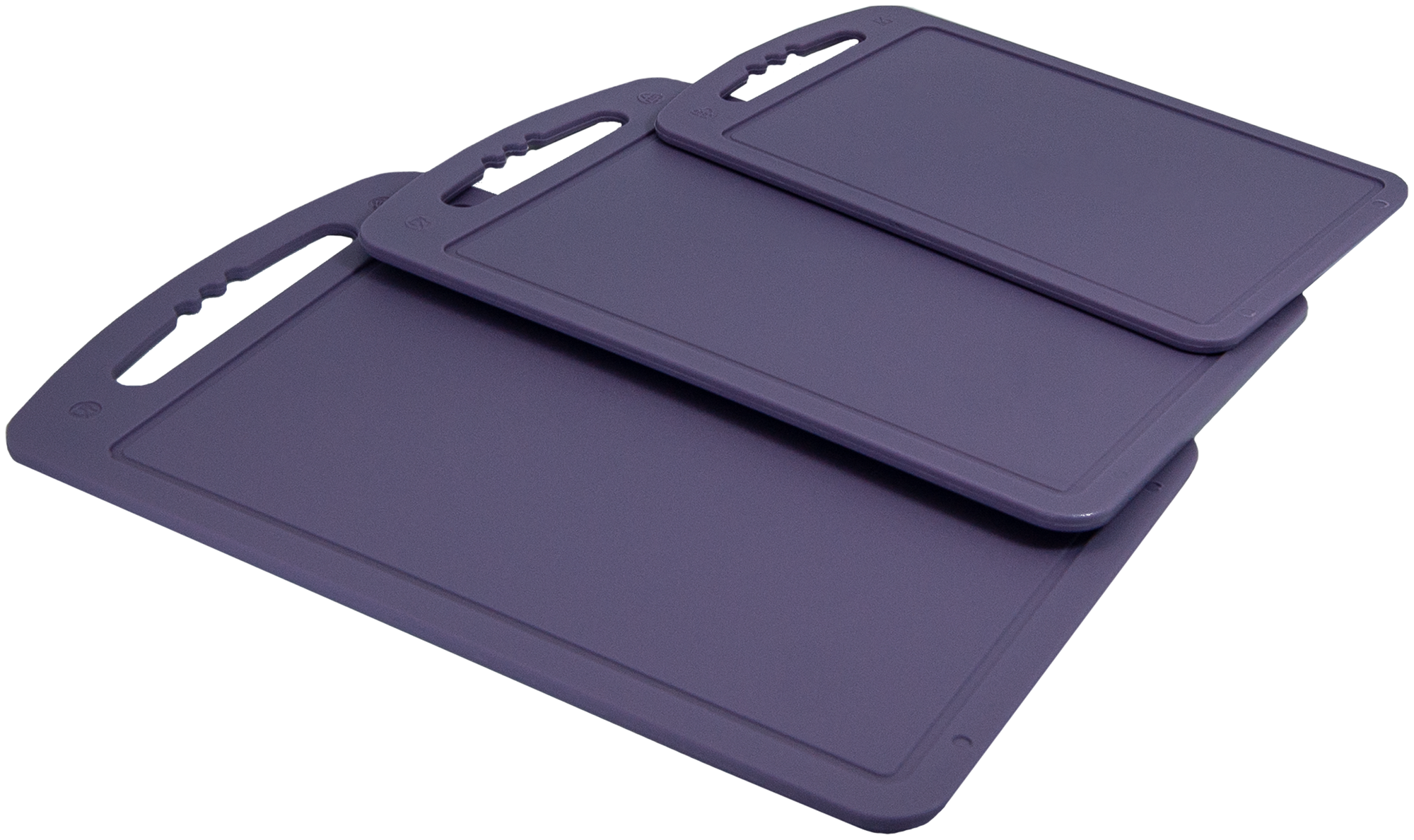 Доска разделочная набор пластиковая 3 шт фиолетовый С55ФИЛ - фотография № 3