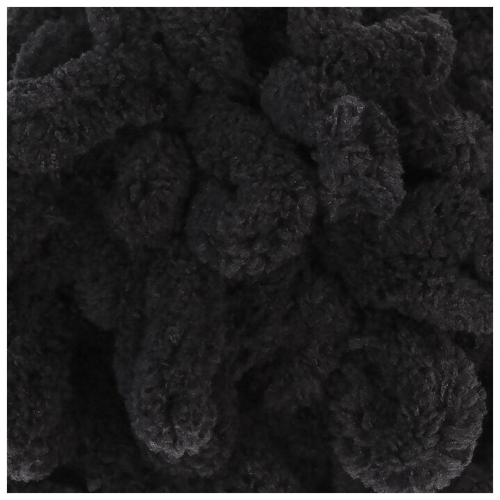 Пряжа для вязания ALIZE Puffy Ализе Пуффи: 60 (черный) / 1 шт / 9 м / 100 г / 100% микрополиэстер / большие петли
