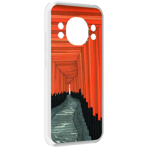 Чехол MyPads красный коридор для Doogee S98 / S98 Pro задняя-панель-накладка-бампер