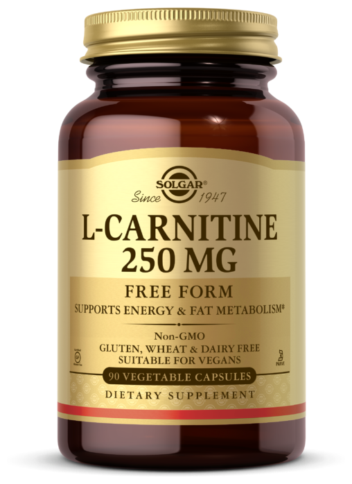 L-Carnitine (L-Карнитин) 250 мг 90 вег капсул (Solgar)