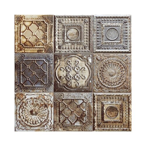 керамическая плитка mainzu tin tile rusty mix настенная 20х20 см Плитка настенная Mainzu Tin-Tile Rusty Mix 20х20 см (78797323) (1 м2)