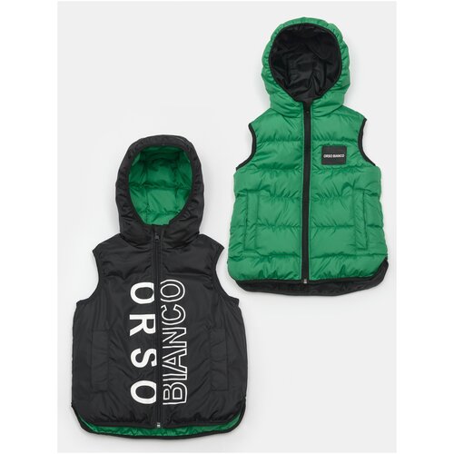 Жилет Orso Bianco, размер 92, черный, зеленый куртка orso bianco размер 92 зеленый