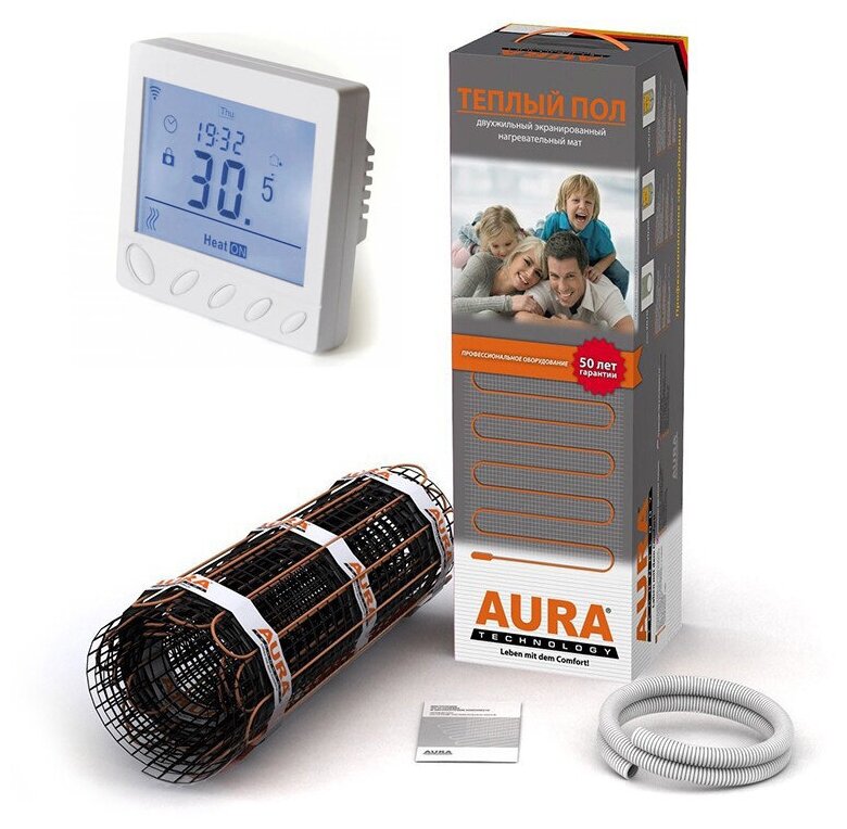 Нагревательный мат AURA MTA 1200-80 с Wi-Fi терморегулятором