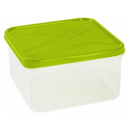 Емкость для продуктов Giaretti Amore квадратная 1,2 л 145х145х80 мм цвета оливковая роща