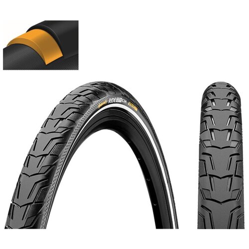 Велопокрышка 28' Continental Ride City 28 x 1.6 (42-622) чёр./чёр. Reflex, ExtraPuncture Belt - 3/180 TPI - E25