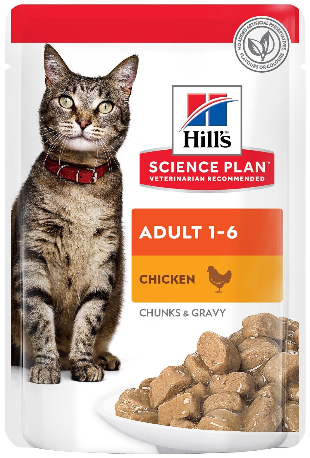 Корм Hill's Science Plan Adult Chicken (в соусе) для кошек, с курицей, 85 г x 12 шт