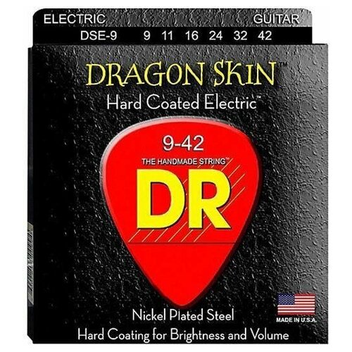 фото Струны для электрогитары dr dse-9 (9-42) dragon skin