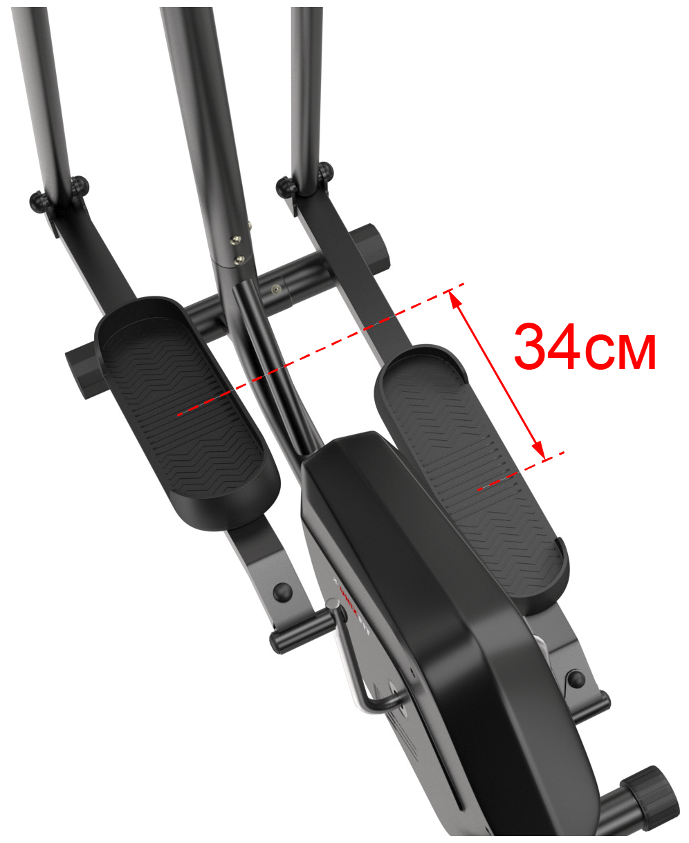 Эллиптический тренажер UNIX Fit SL-340 магнитный / коврик В подарок /кардиотренажер, до 120 кг, шаг 34 см, маховик 7 кг, 8 уровней нагрузки UNIXFIT