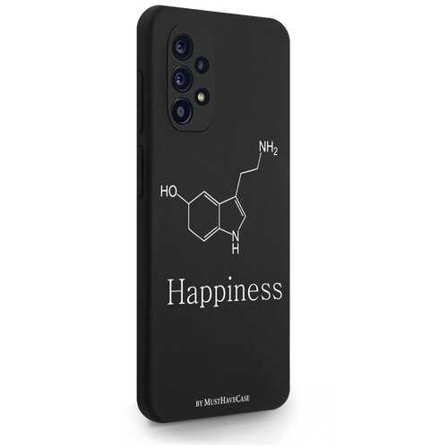 Черный силиконовый чехол MustHaveCase для Samsung Galaxy A32 Молекула счастья для Самсунг Галакси A32