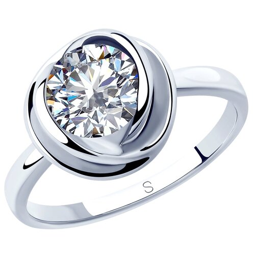 Серебряное кольцо SOKOLOV с фианитом 94012821