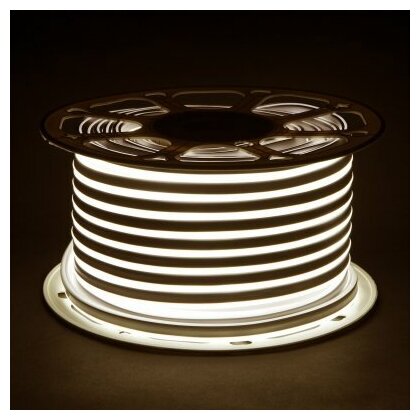 Гибкий неон LS001 220V 9.6W 120Led 2835 IP67 4200K односторонний дневной белый, 50 м
