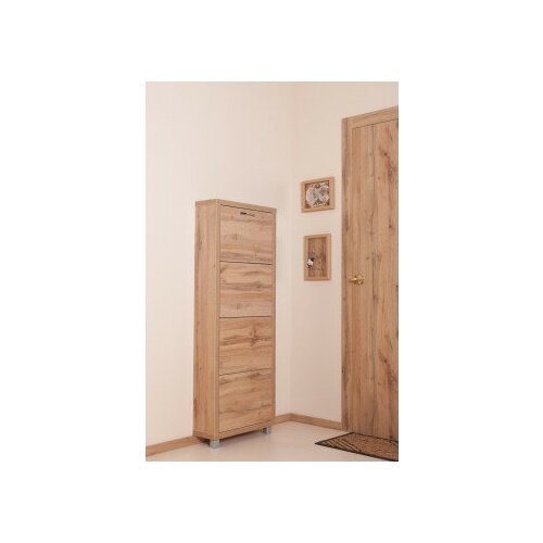 Обувница 4-х секционная Айрон Люкс фасад ЛДСП Дуб Вотан