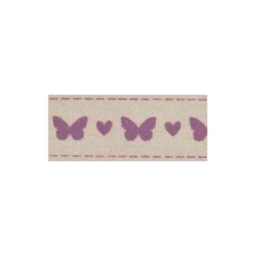 фото Лента хлопковая на картонной мини- катушке бабочки hemline 1 мини- рулон (5м) ( vr15.711 )
