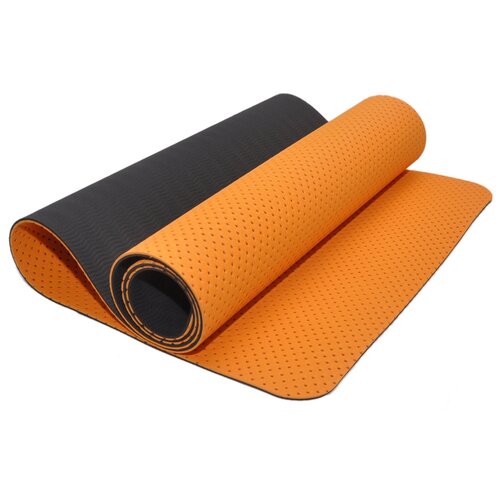 фото Коврик гимнастический/коврик sprinter/коврик для йоги/коврик для фитнеса/коврик для туризма, трехслойный. толщина: 0,6 см. цвет: оранжево-черный.