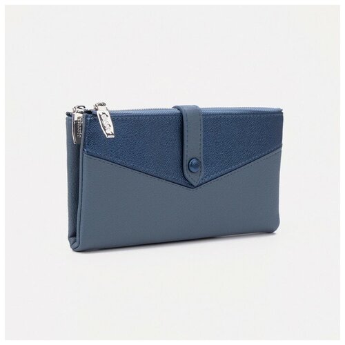 фото Кошелёк на кнопке, цвет синий