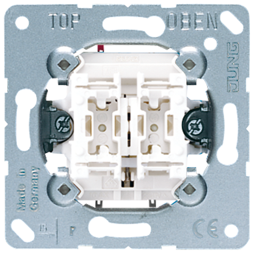 Кнопка 10AX 250V 2-х клавишная с 2 н. о. контактами 535U Jung