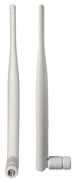 Антенна Wi-Fi для роутеров 5dBi RP-SMA-male белая комплект 2шт 650₽