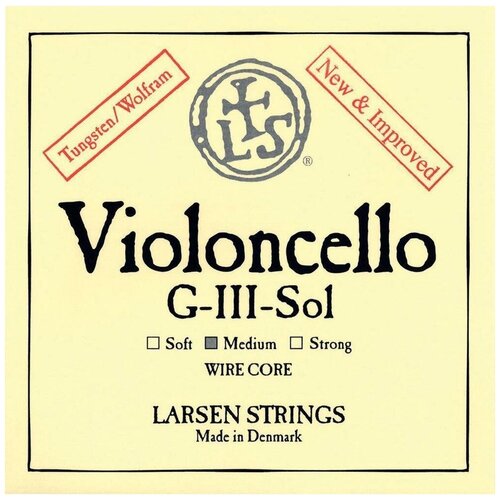 Струны для виолончели Larsen Strings C Wolfram Rope Core 4/4 medium струна виолончельная d ре larsen il cannone direct and focused larsen 639511 g