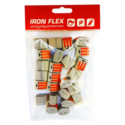 Клемма Iron Flex для 3-х проводников сечение 0.08-4 кв. мм, 25 шт/уп, 25 шт.