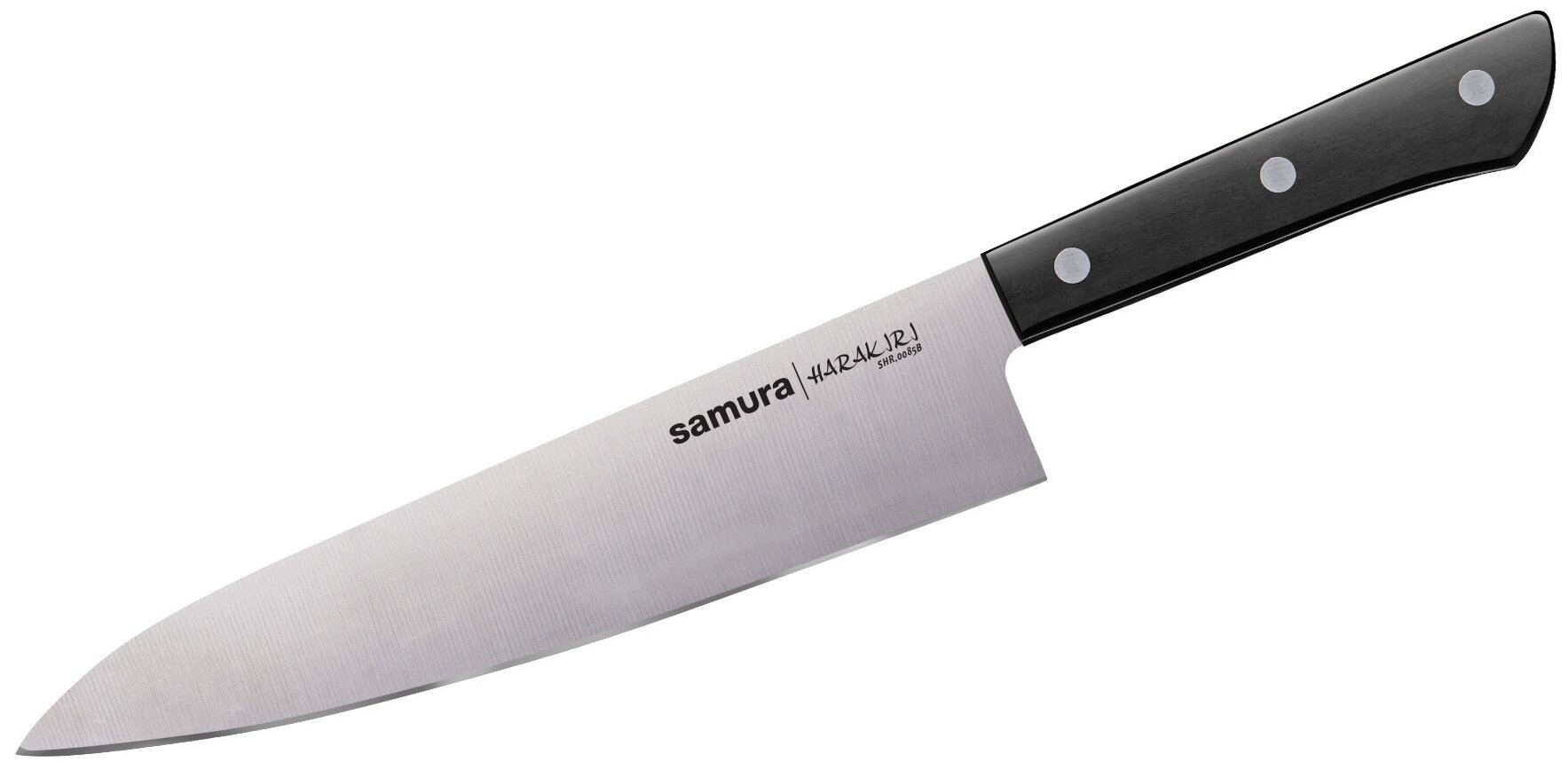 Нож Samura Harakiri Шеф, 20,8 см, корроз.-стойкая сталь, ABS пластик, черный
