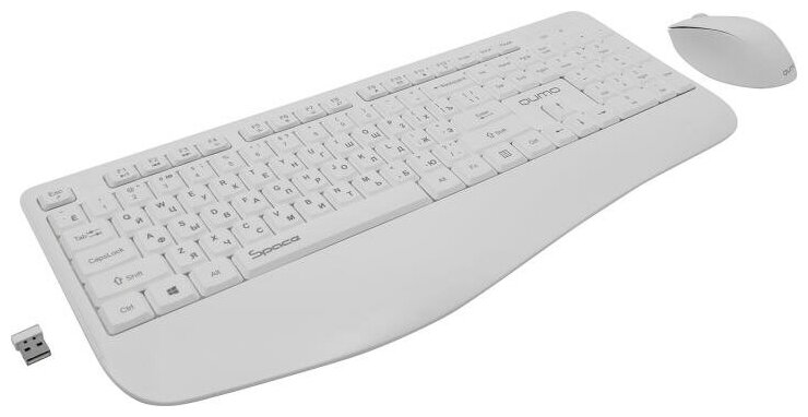 Комплект мыши и клавиатуры Qumo Space White (30703)