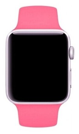 Ремешок силиконовый для Apple Watch 42/44/45/49мм (29), розовый, на кнопке